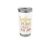 Teacher Lesson Plans Are My Jam Funny School Teachers Vaso térmico de acero inoxidable de doble pared
