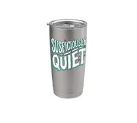 Teacher Librarian Suspiciously Quiet Bookworm Vaso térmico de acero inoxidable de doble pared