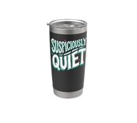 Teacher Librarian Suspiciously Quiet Bookworm Vaso térmico de acero inoxidable de doble pared