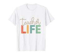 Teacher Life Enseñanza Retro Guardería Inglés Profesor Camiseta