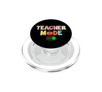 Teacher Mode On Teaching Funny School Teachers PopSockets PopGrip para MagSafe