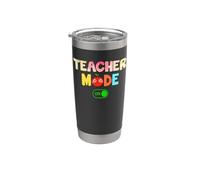 Teacher Mode On Teaching Funny School Teachers Vaso térmico de acero inoxidable de doble pared