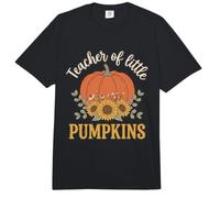 Teacher of Little Pumpkins Boho Fall Floral Comfort Colors Adult Heavyweight T-Shirt