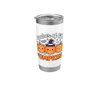 Teacher of Little Pumpkins Cute Halloween Vaso térmico de acero inoxidable de doble pared