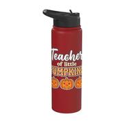 Teacher of Little Pumpkins Fall Back to School Stainless Steel Insulated Water Bottle