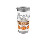 Teacher of Little Pumpkins Fall Back to School Vaso térmico de acero inoxidable de doble pared
