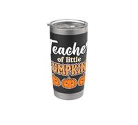 Teacher of Little Pumpkins Fall Back to School Vaso térmico de acero inoxidable de doble pared