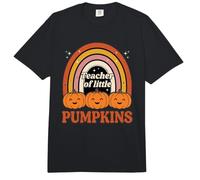 Teacher of Little Pumpkins Retro Rainbow Fall Comfort Colors Adult Heavyweight T-Shirt