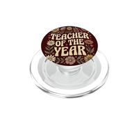 Teacher of The Year Cute Floral Teacher Appreciation PopSockets PopGrip para MagSafe