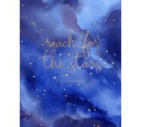 Teacher Planner - Reach for the Stars: Undated Academic Year Lesson Planner | 7 Periods & Subjects | Simple Weekly & Monthly View + To Do List | Pretty Blue Floral Planner for Women