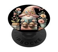 Teacher Retirement GNOME For Women and Men Who Loves Books PopSockets PopGrip Adhesivo