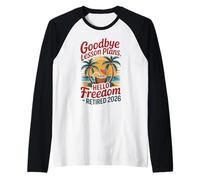 Teacher Retirement Shirts 2026 Goodbye Lesson Hello Freedom Camiseta Manga Raglan