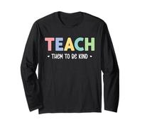 Teacher Shirt Teach Them to Be Kind T Shirt Teach Kindness Manga Larga