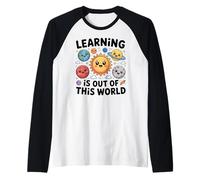 Teacher Space Science Learning Is out of World Camiseta Manga Raglan