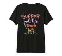 Teacher Support Wildlife Teach Kids Vintage School Teachers Camiseta Premium