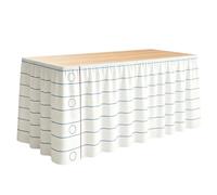 Teacher Table Skirt - Rectángulo Dust Protection Cover, Desk Decorations | Teacher Desk Cover, Rectangle Table Skirt, Dust Protection, Decorative Desk Accent, Study Corner, Graduation Party Postre B