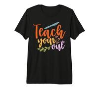 Teacher Teach Your out Vintage Funny School Teachers Camiseta Premium
