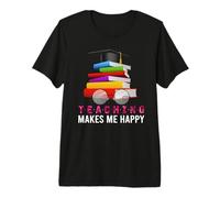 Teacher Teaching Happy Teach Funny School Teachers Camiseta Premium