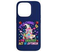 Teacher Unicorn Mom Teaching Is Greatest Act of Optimism Carcasa para iPhone 14 Pro