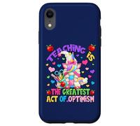 Teacher Unicorn Mom Teaching Is Greatest Act of Optimism Carcasa para iPhone XR