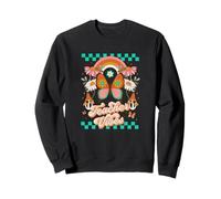 Teacher Vibes, estilo retro, bohemio, arcoíris, margarita, regreso a clases Sudadera