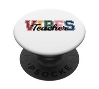 Teacher Vibes - Fun Classroom & Educator Style Tees and Mugs PopSockets PopGrip Adhesivo