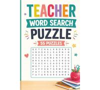 Teacher Word Search Puzzle: 55 Puzzles Word Search about Teacher and More | 6x9 inches, 110 pages | Gift for Teacher, School & Classroom Lover