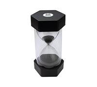 TeacherFav Temporizador de arena para niños - 60 minutos negro - 6.3 pulgadas de hora de cristal acrílico cubierto reloj para aula, hogar y habitación de niños, paquete individual grande