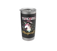 Teachers Are Magical Unicorn Funny Teach School Teacher Vaso térmico de acero inoxidable de doble pared