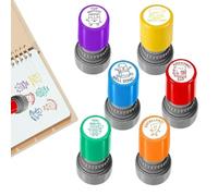 Teacher's Comments Photosensitive Stamp Set Reward Cartoon Stamps 6PCS
