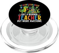 Teachersaurus como Un Maestro Normal Pero Más Increíble Divertido PopSockets PopGrip para MagSafe
