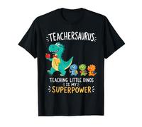Teachersaurus Humor del Profesor Enseñando pequeños Dinosaurios Camiseta gráfica económica