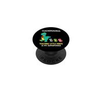 Teachersaurus Humor del Profesor Enseñando pequeños Dinosaurios PopSockets PopGrip Adhesivo