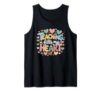 Teaching Fills My Heart Cute Teacher Apreciation Design Camiseta sin Mangas