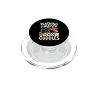 Teaching Fueled by Doxie Cuddles profe teckel Escuela PopSockets PopGrip para MagSafe