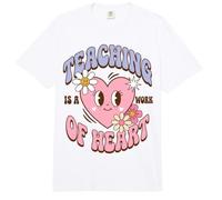 Teaching Is A Work of Heart Educator Quote Comfort Colors Adult Heavyweight T-Shirt