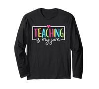 Teaching Is My Jam Funny Teacher Team Crew Regreso a la Escuela Manga Larga