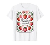 Teaching Is My Jam Strawberry Teacher Team Crew Fun Camiseta
