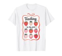 Teaching Is My Jam Strawberry Teacher Team Crew Fun Camiseta