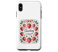 Teaching Is My Jam Strawberry Teacher Team Crew Fun Carcasa para iPhone XS MAX