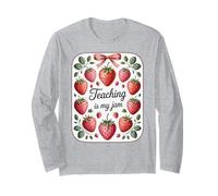 Teaching Is My Jam Strawberry Teacher Team Crew Fun Manga Larga