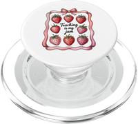 Teaching Is My Jam Strawberry Teacher Team Crew Fun PopSockets PopGrip para MagSafe