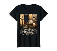 Teaching Is My Ministry Christian Teacher Faith, School Camiseta gráfica económica, Mujer, Negro, M