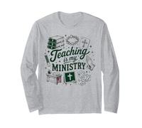 Teaching is my Ministry Christian Teacher Manga Larga