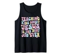 Teaching Kids About Jesus Is The Best Job Ever Camiseta sin Mangas