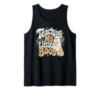 Teaching My Little Boos Cute Halloween Espeluznante Fantasma Maestro Camiseta sin Mangas