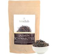 TeaClub Té negro jazmín a granel 100 g - Té negro aromático y floral con auténticas flores de jazmín - Té negro de primera calidad para una experiencia de sabor única - Ideal para los amantes del té