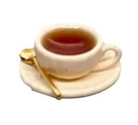 Teacup Door Hinge Art - Miniature Spoon Nail Holder, Decorative Topper For Hinge, Unique Cup-Themed Home Ornament | Office Accent, Library Shelf, Craft Room, Coziy Corner, Kitchen Styling, Reading