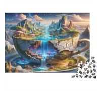 Teacup Mountain Puzzles 1000 Piezas Recycled Dream World Puzzle para Adultoos Puzzle Game Props Muy Difícil Desafiante Fun Game 38x26cm/1000pcs