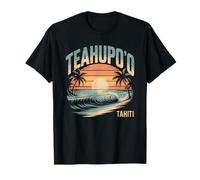 Teahupoo Polinesia Francesa Vintage Tahiti Retro Surf Surf Camiseta